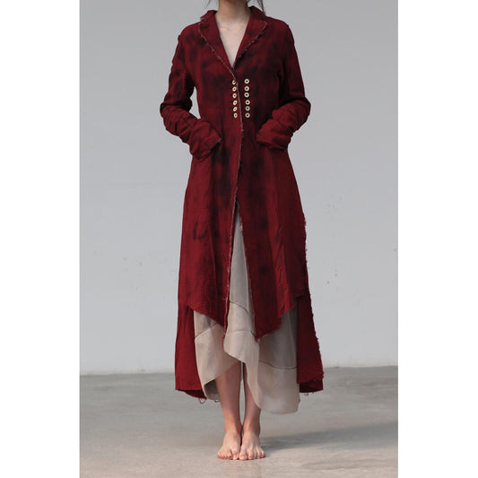 Peng Tai coat burgundy 07