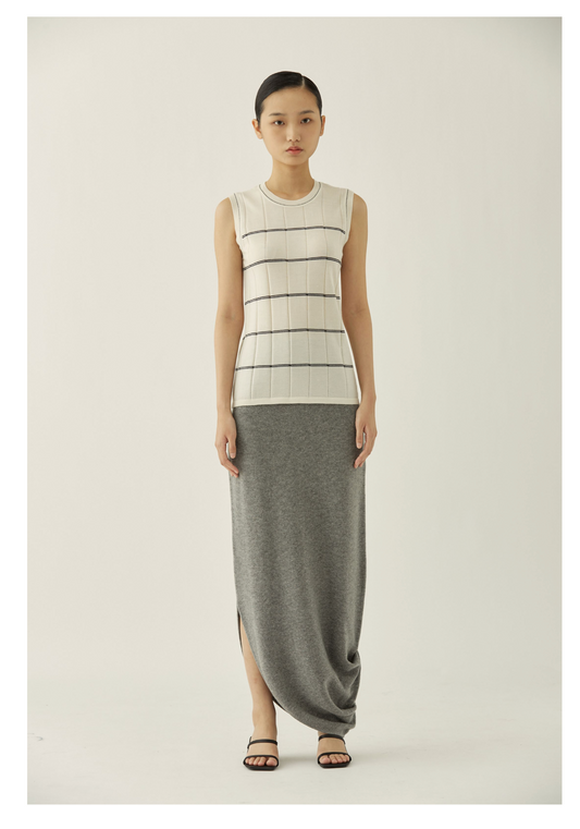 Swaying 23SS top stripe 02 skirt white grey 03
