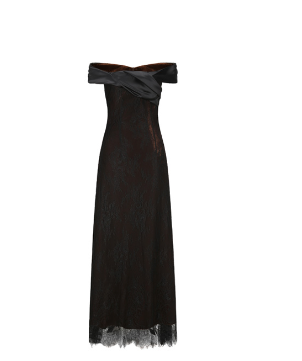 Peng Tai 23AW gown dress white black 47