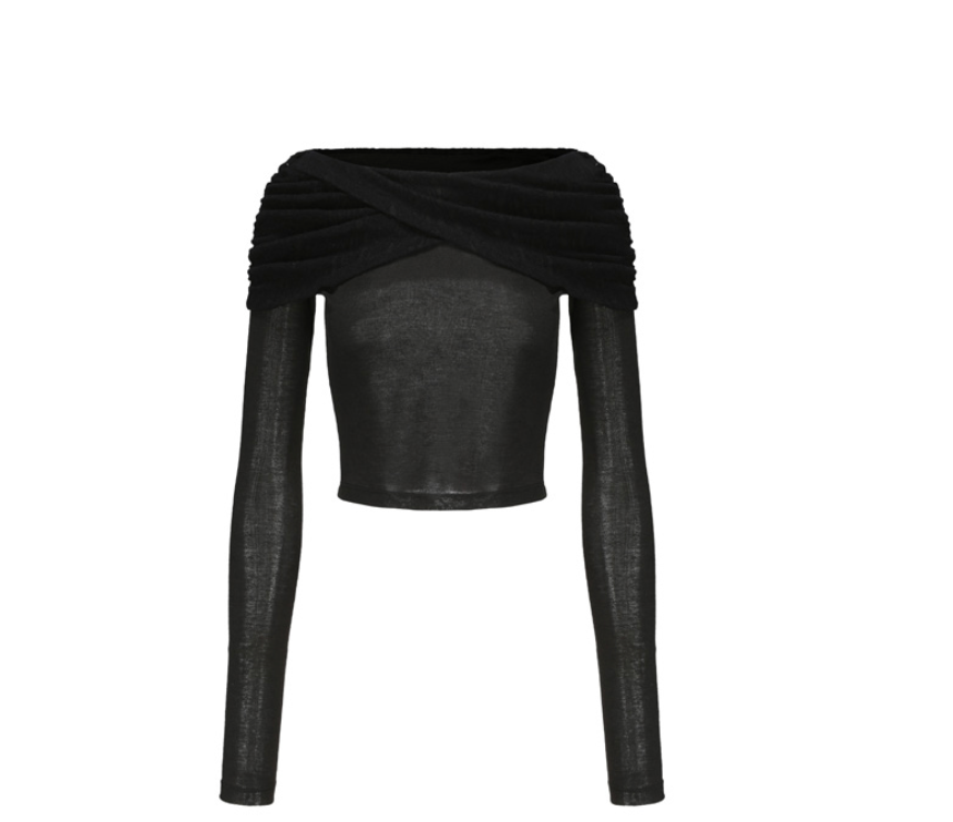 Peng Tai 23AW shoulder top black white 64 maxi skirt black 65 midi skirt white 66