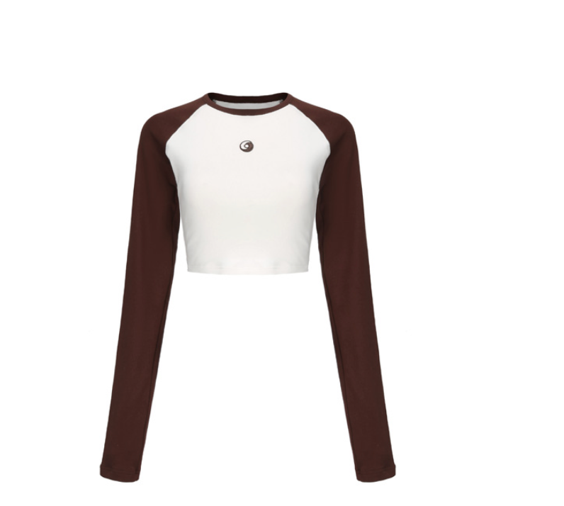 Peng Tai 23AW long sleeve tshirt  brown white 104