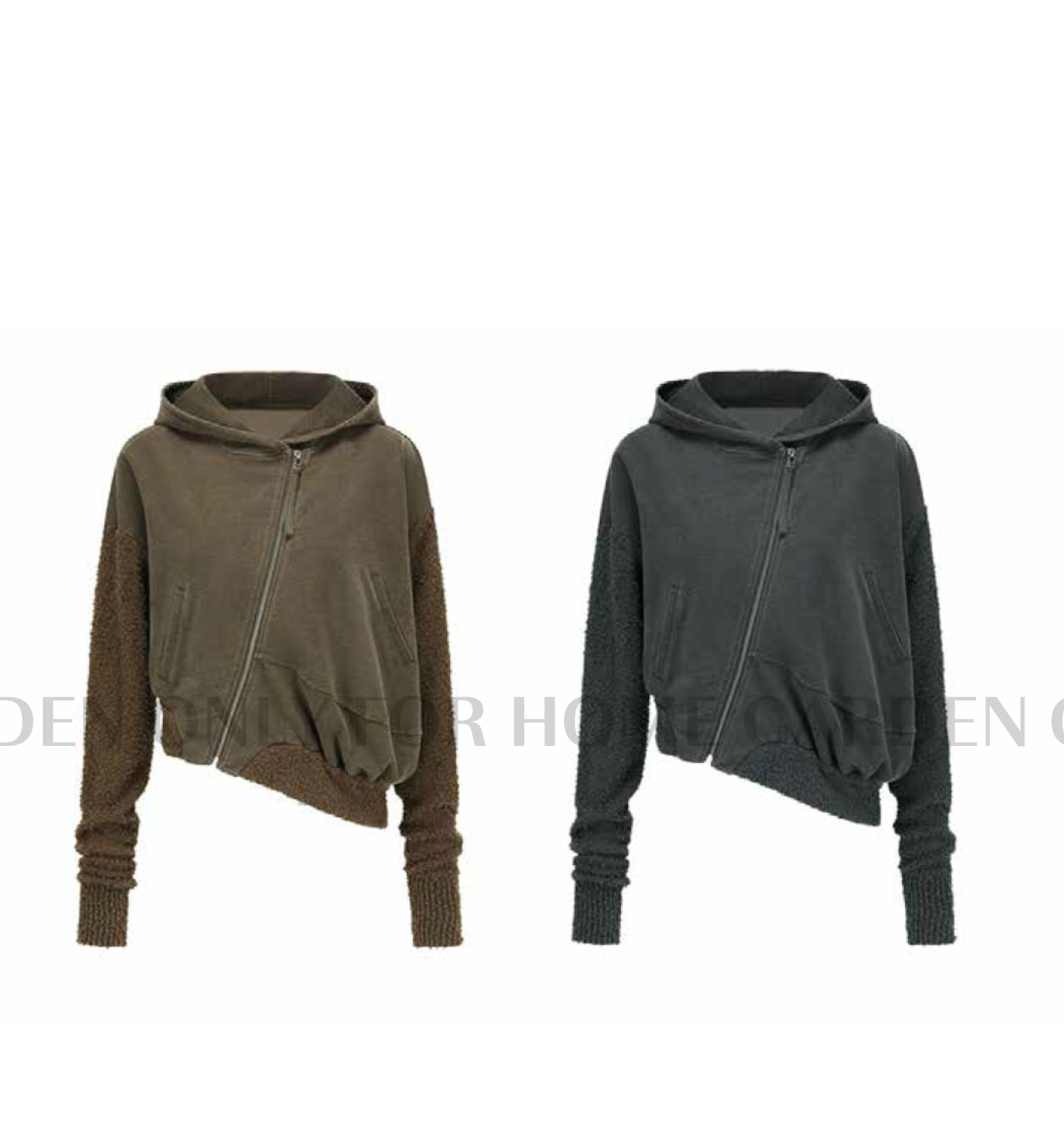 Oude Waag 23AW washed knit panelled hoodie 22