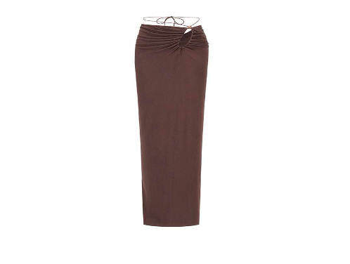 Oude Waag 24SS knit skirt brown 03