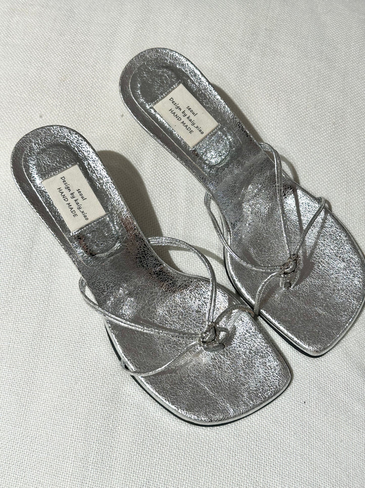 Kaiy Xiao Heart Sandals Silver 23