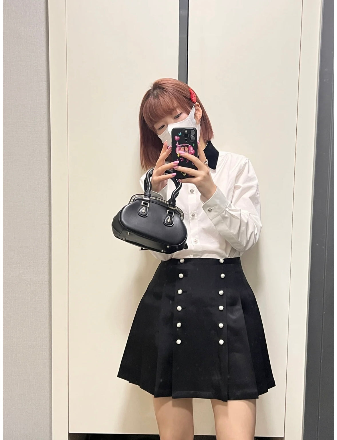 Kaiy Xiao Skirt Grey White Black Pink 20