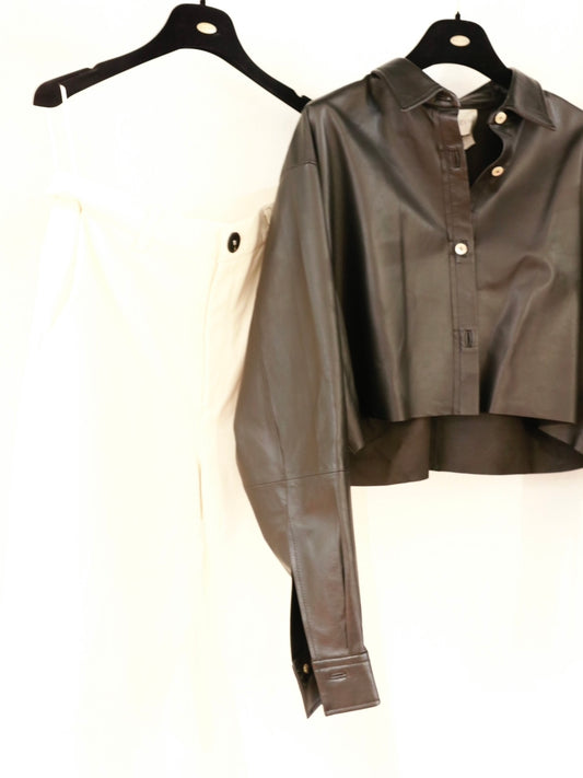 Forte Forte 23SS leather jacket black 16