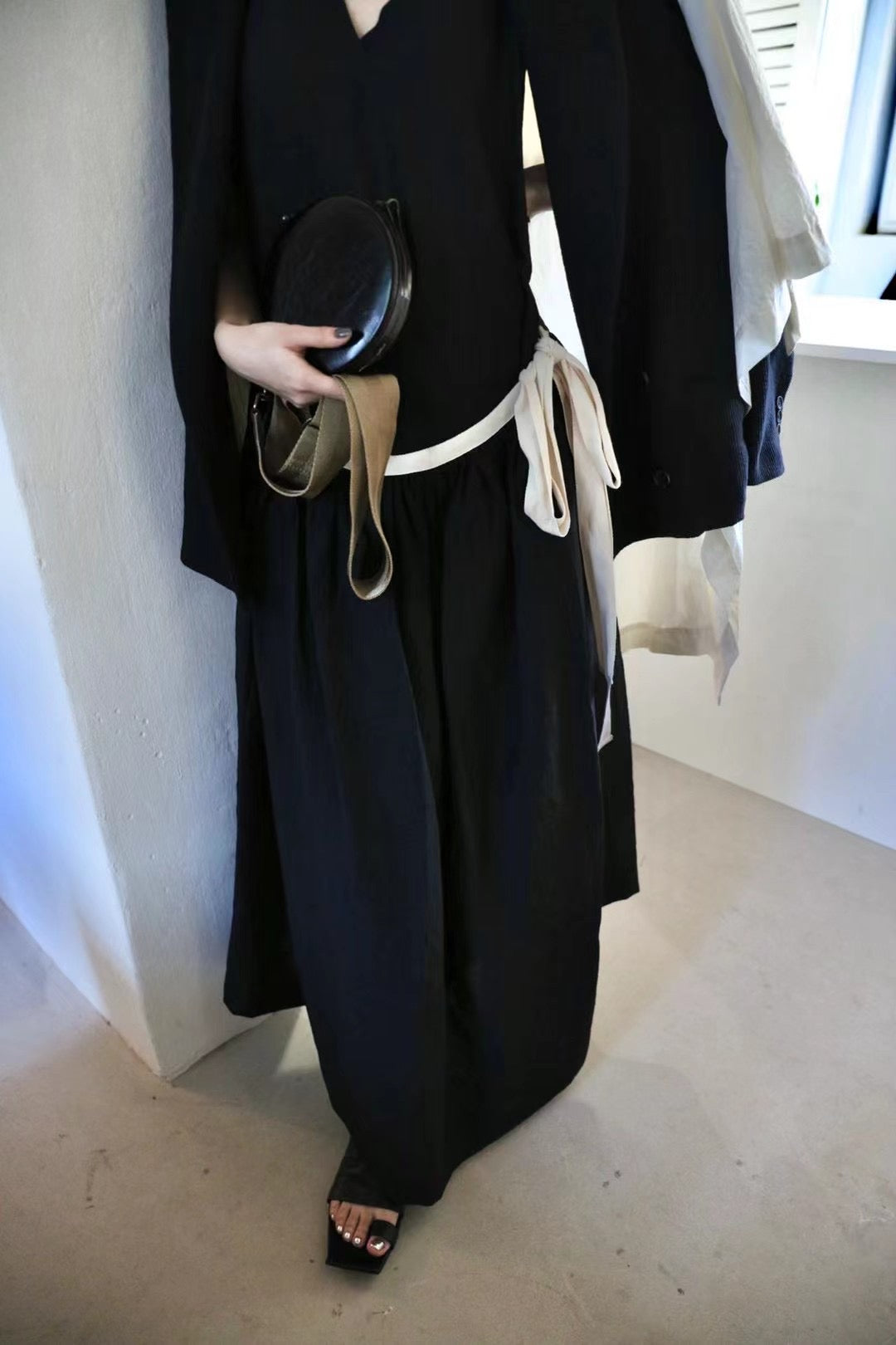 Uma Wang Coat Black White 02