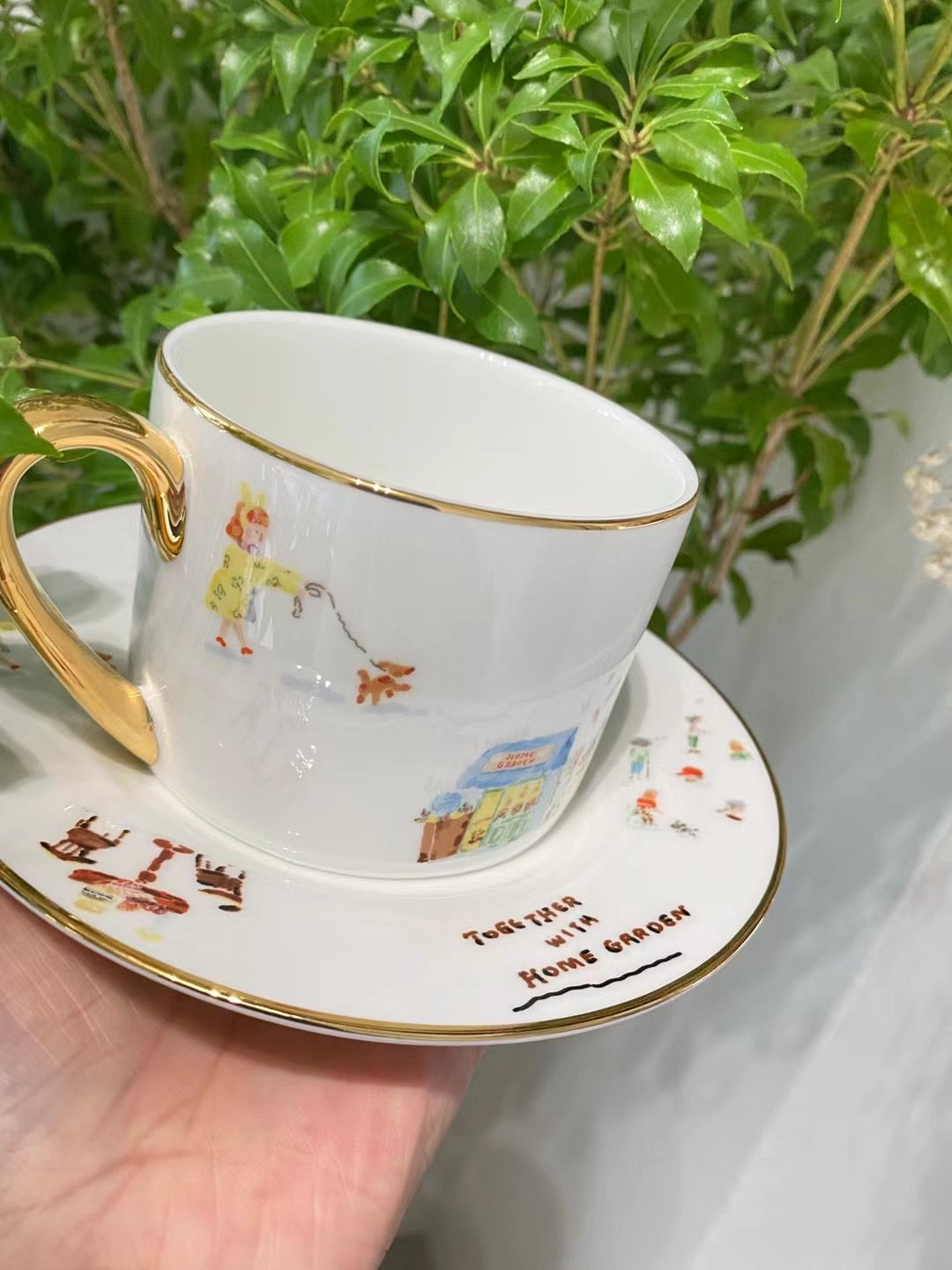 HOME GARDEN porcelain teacup and saucer 03
