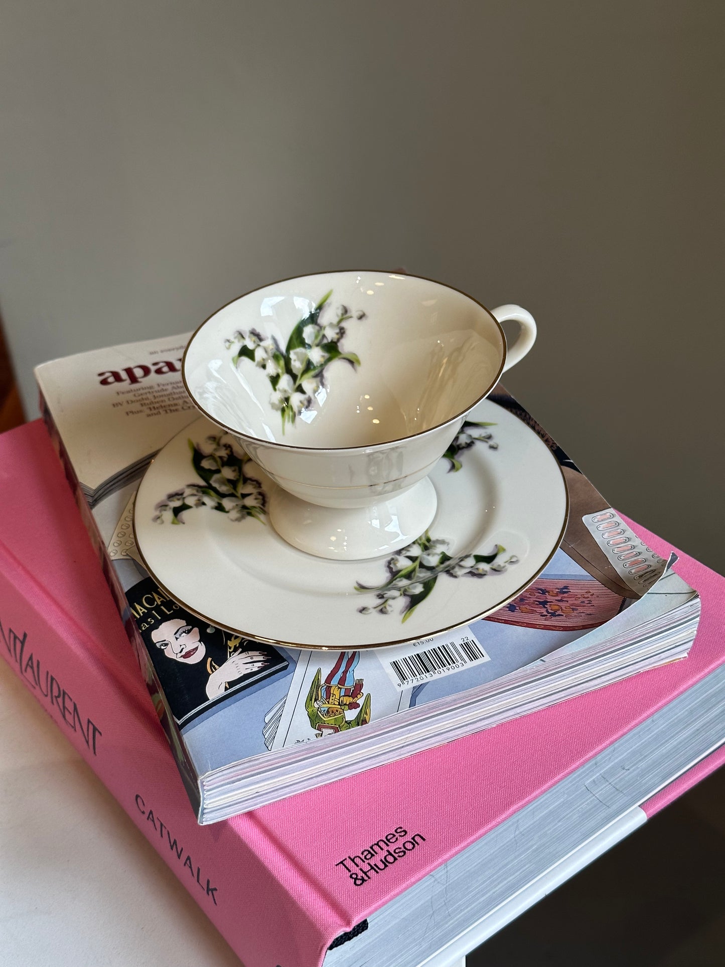 1950s Vintage Lily of the Valley Teacup and Saucer